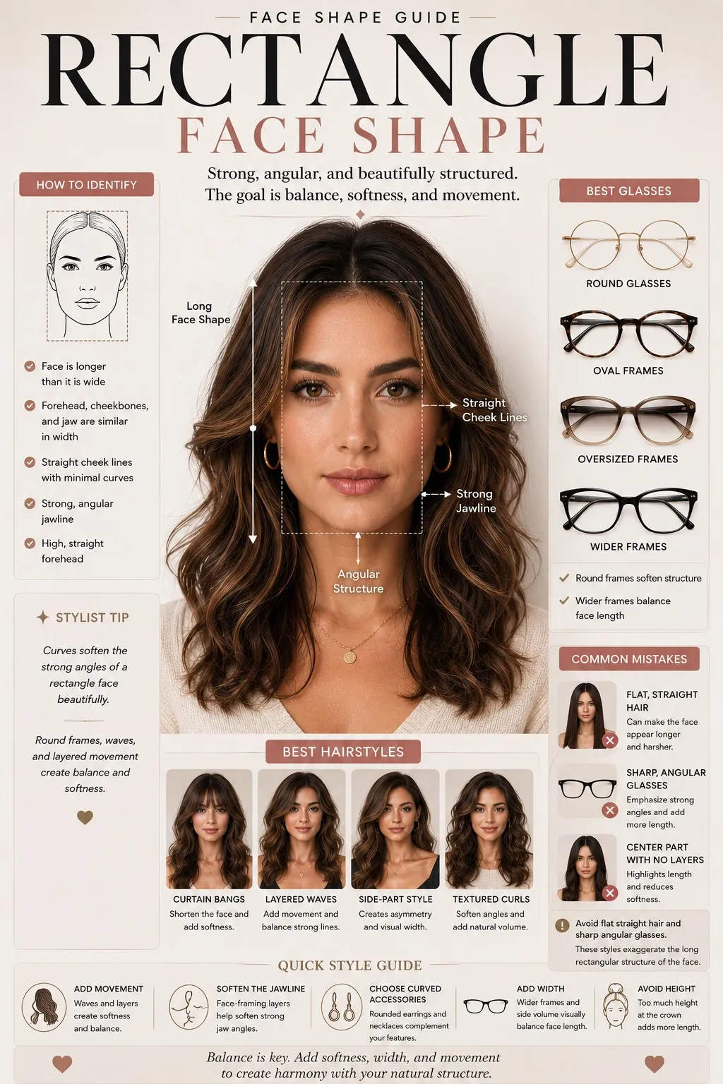 Rectangle Face Shape Guide