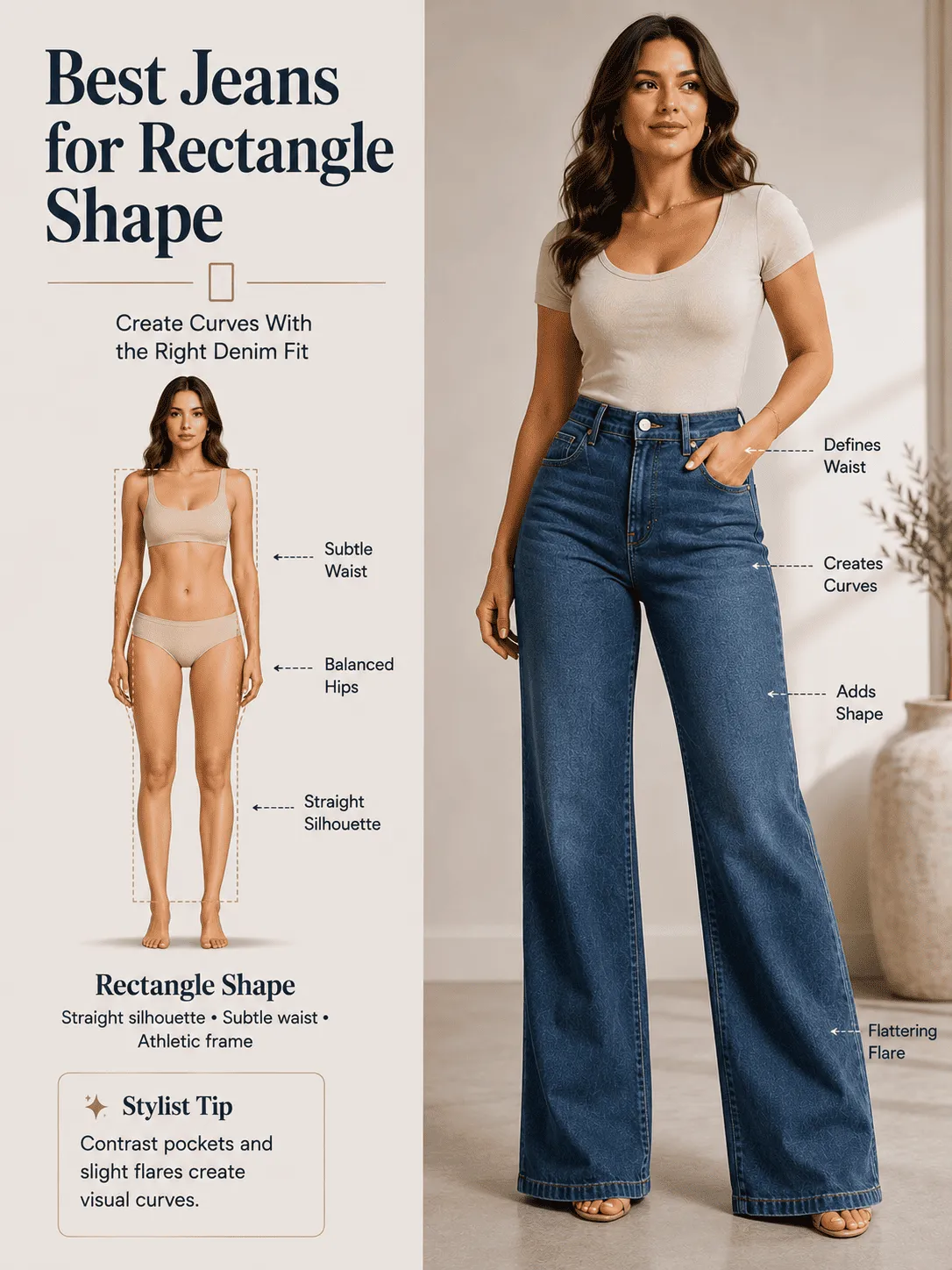 Rectangle Shape Jeans Guide