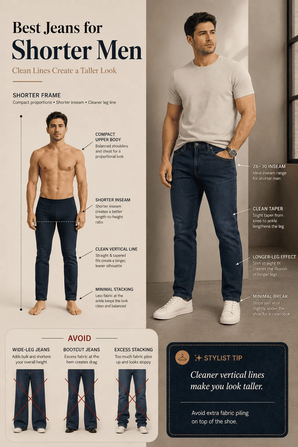 Shorter Men's Jeans Guide