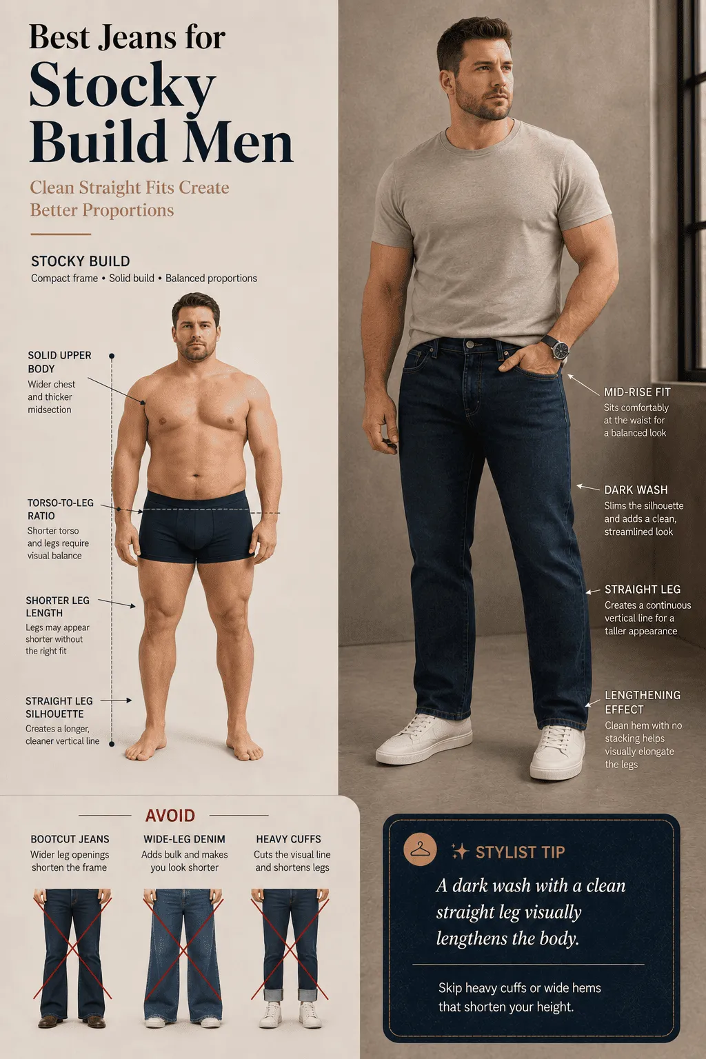 Stocky Men's Jeans Guide