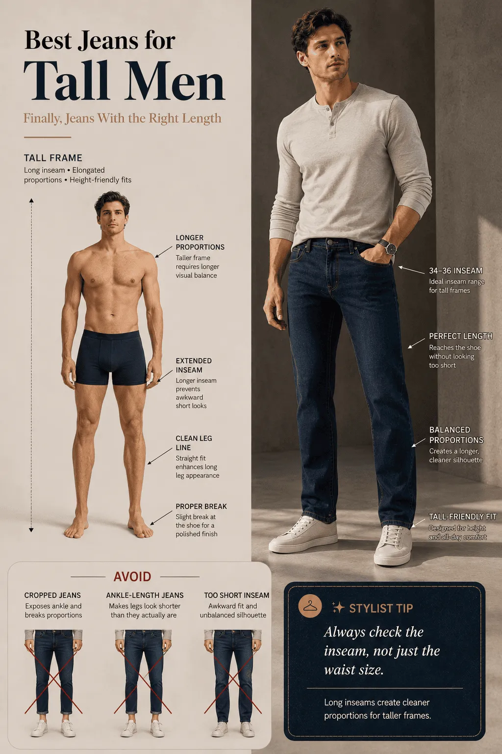 Tall Men's Jeans Guide