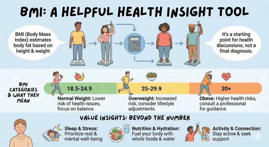 BMI chart showing weight categories for men and women by height
