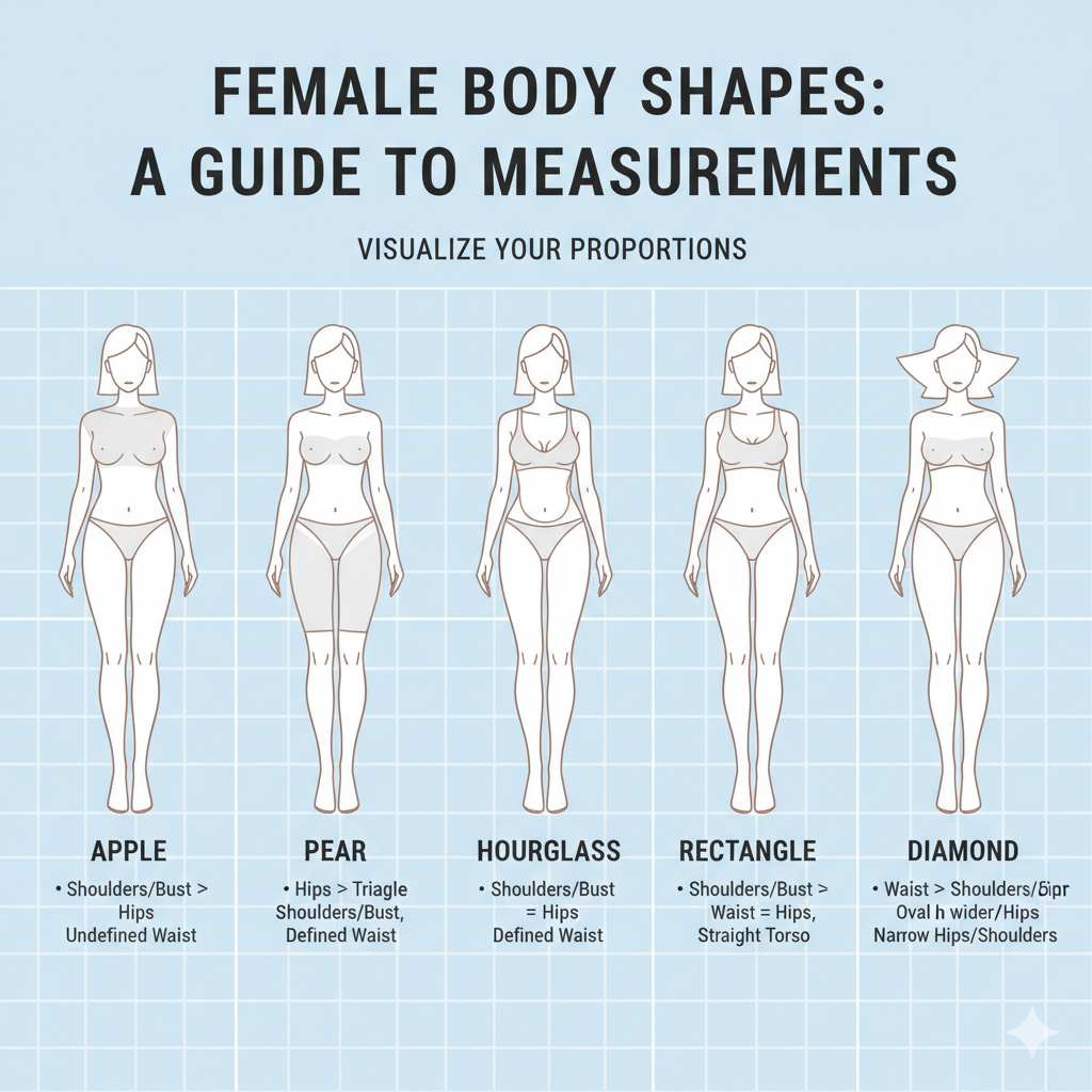 Different body shapes illustration