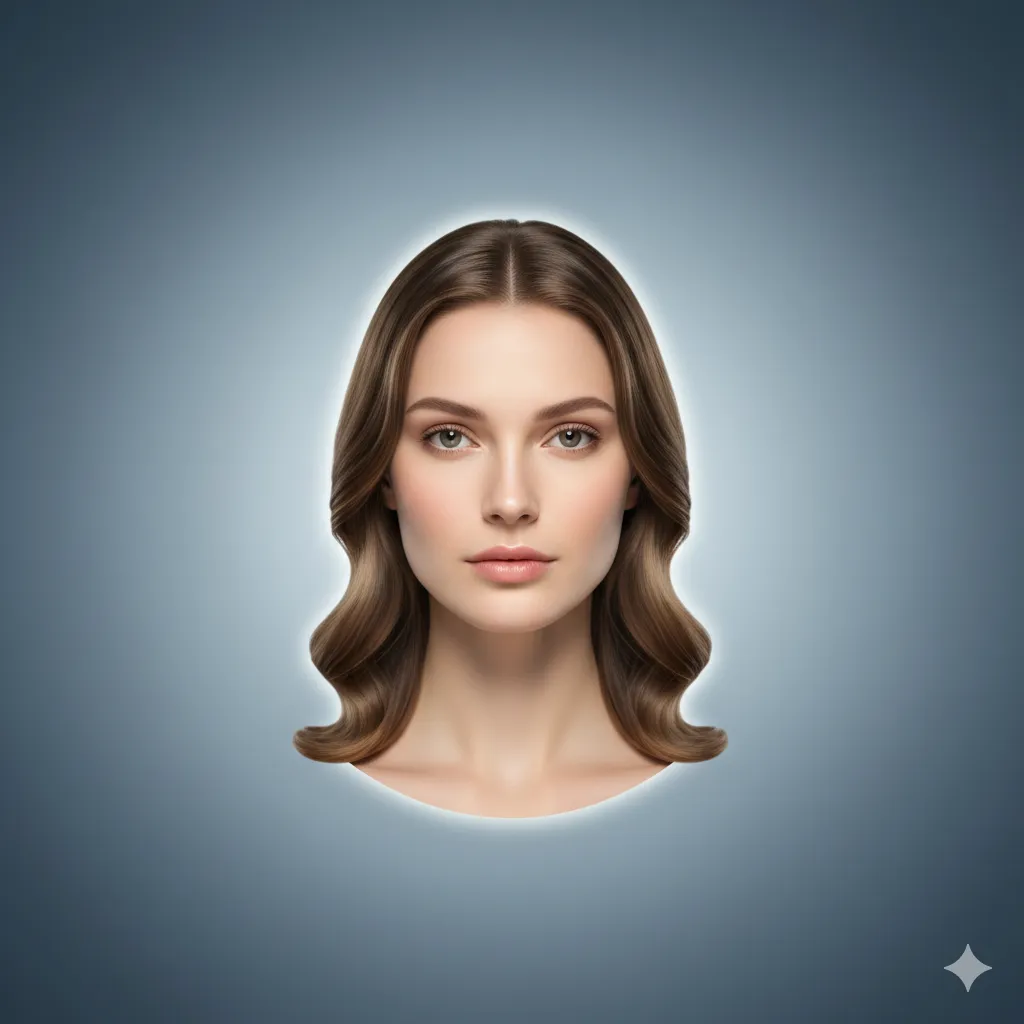 Heart face shape illustration