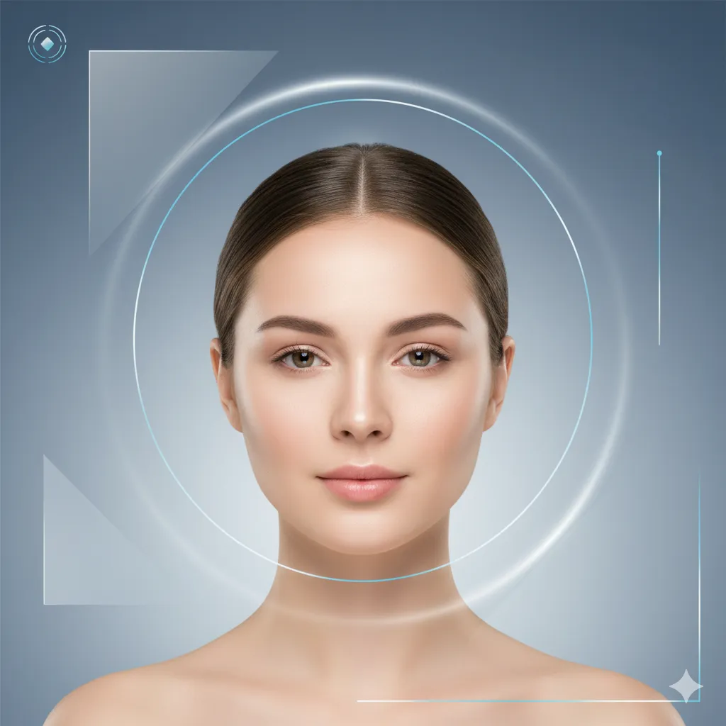 Round face shape illustration