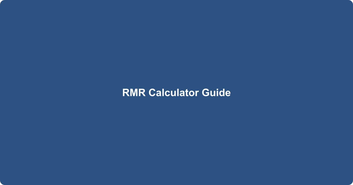 How to Calculate Your Resting Metabolic Rate