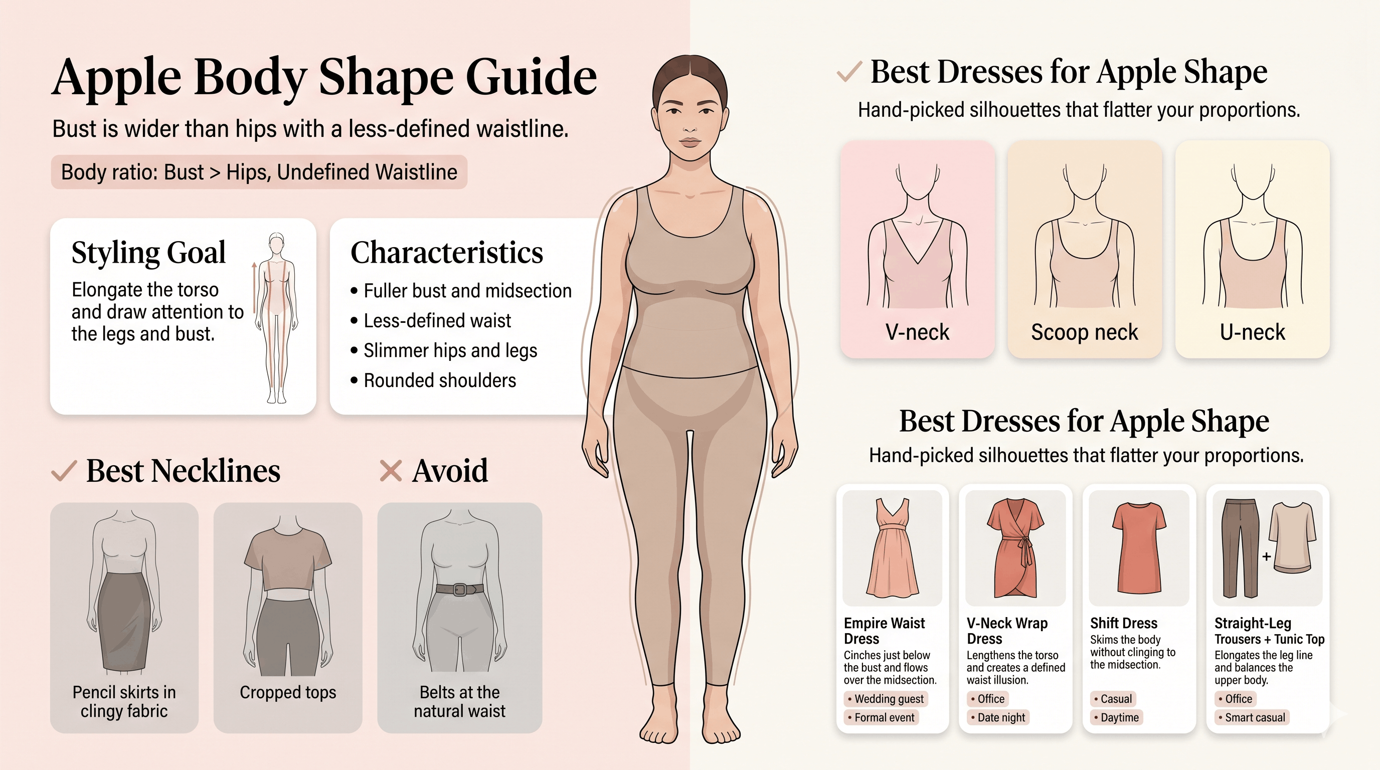Apple Body Shape – Characteristics & Styling