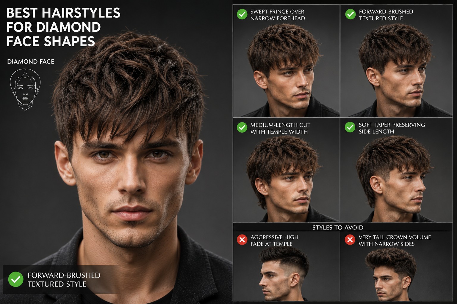 Forward-Brushed Textured Style with Temple Width men 1