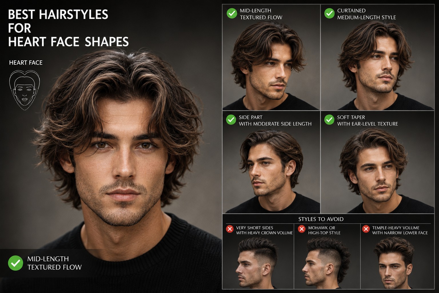 Mid-Length Textured Flow or Side Part with Moderate Length men 1