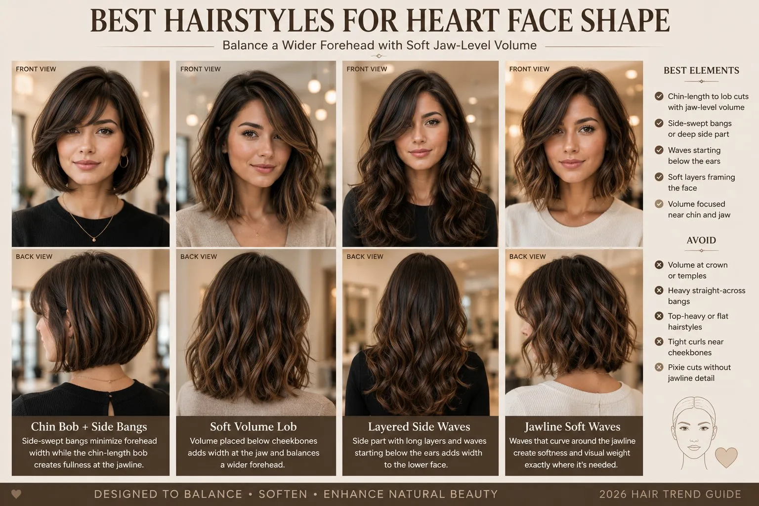 Heart Face Haircut Guide for Women