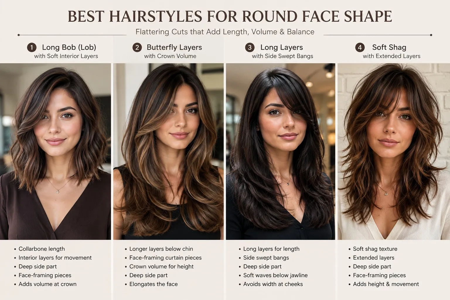 Round Face Haircut Guide for Women