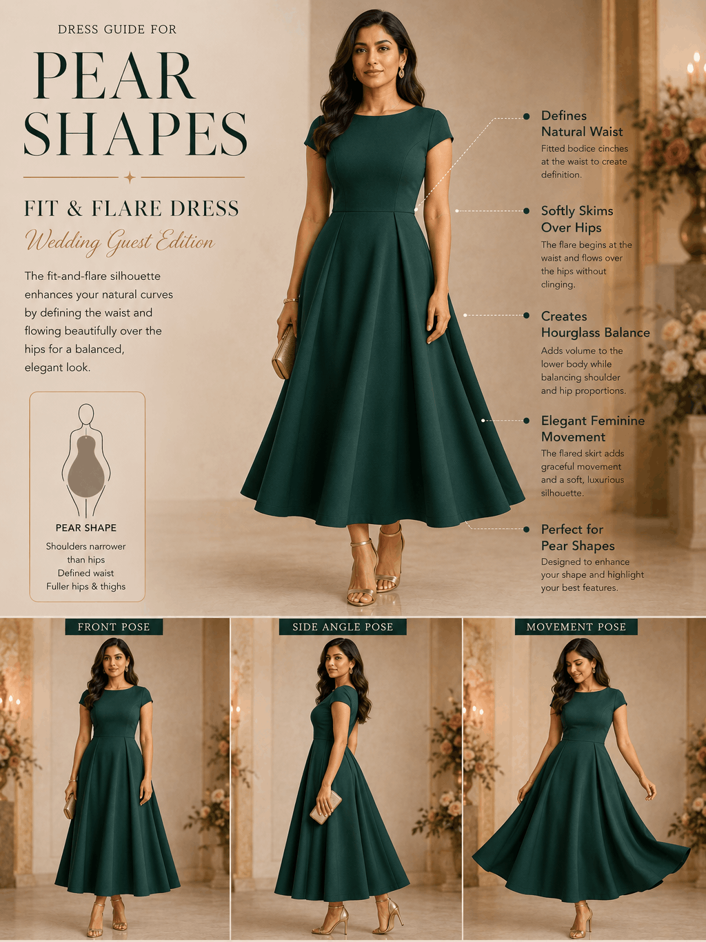 Fit-and-Flare Dress for Pear Shape