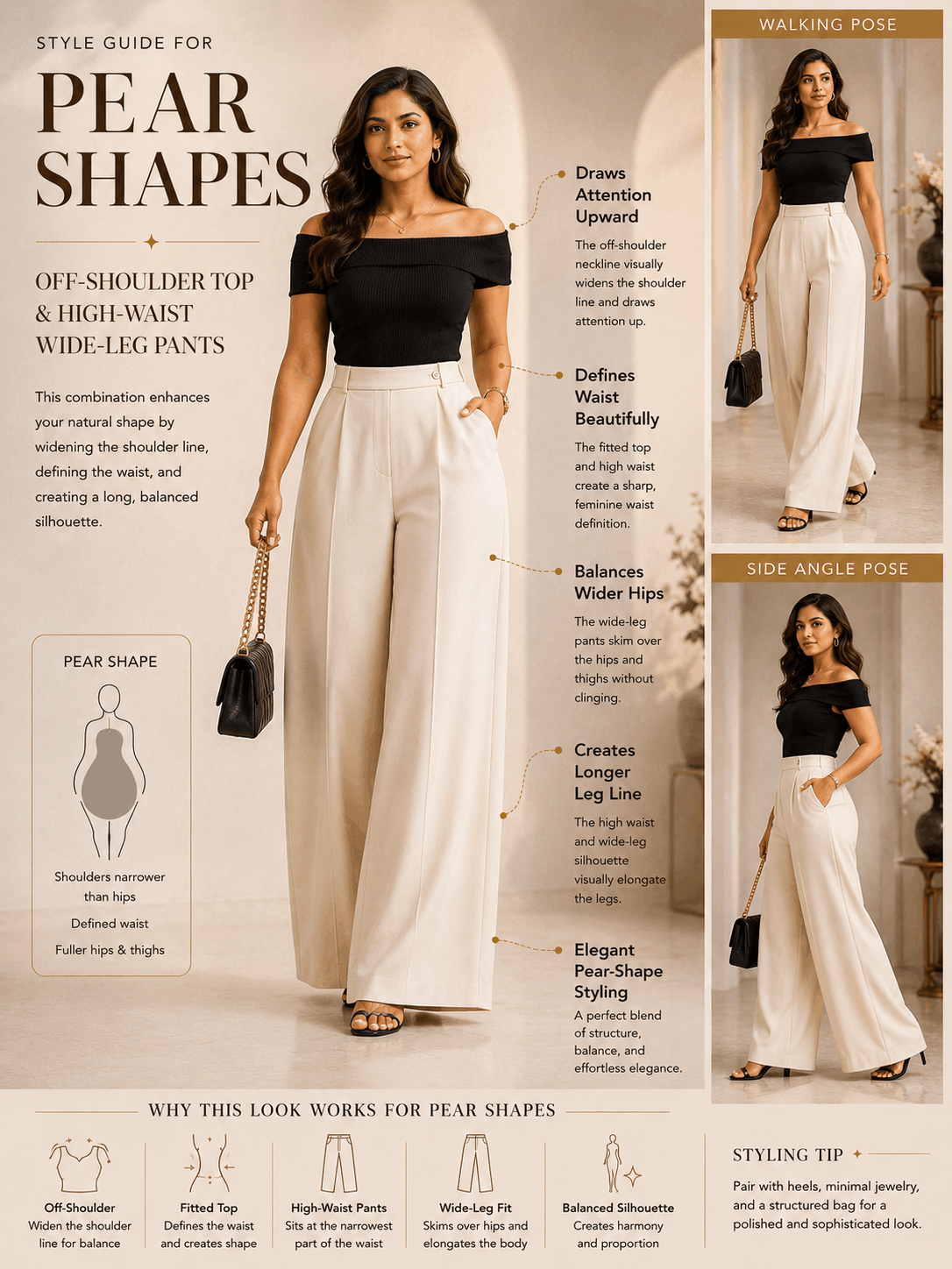 Off-Shoulder Set for Pear Shape