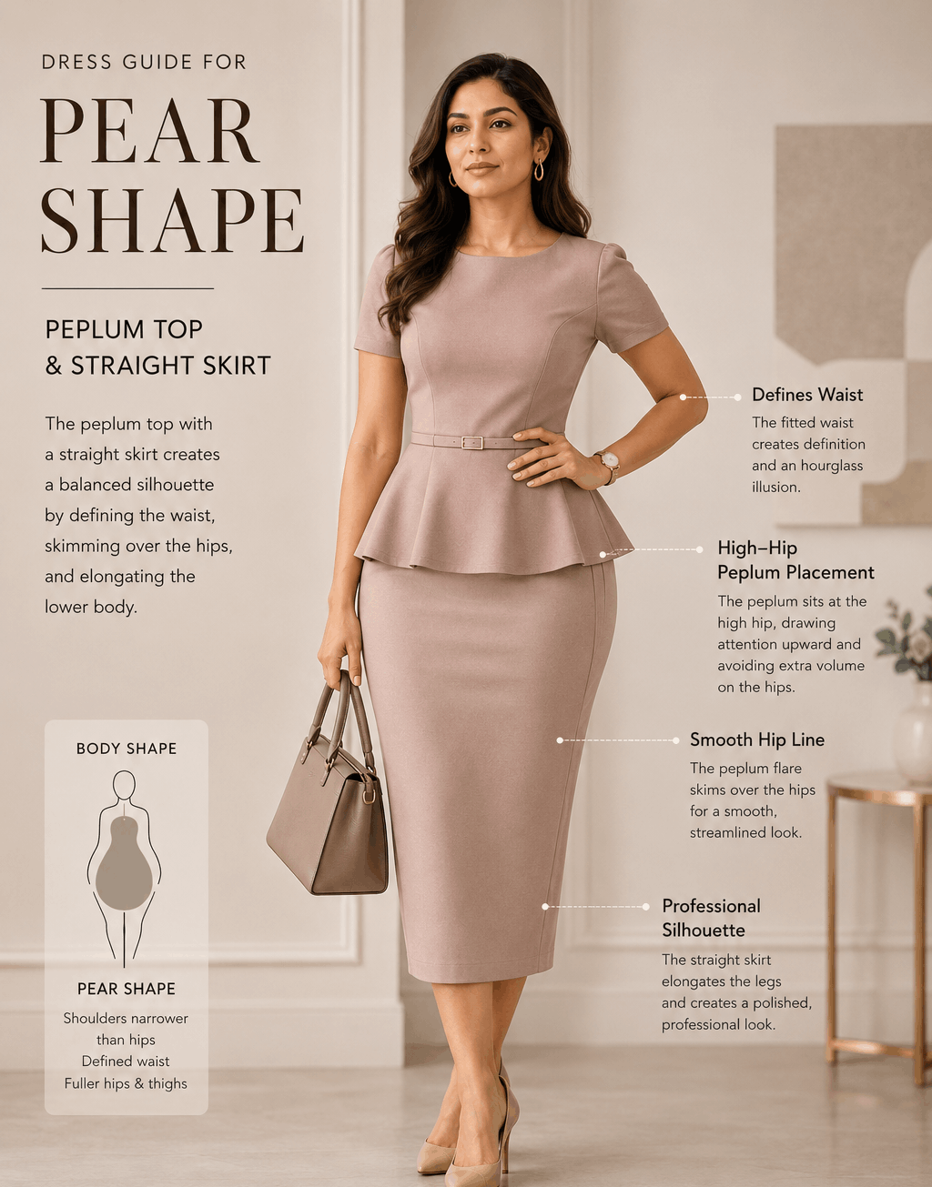 Peplum Top Set for Pear Shape