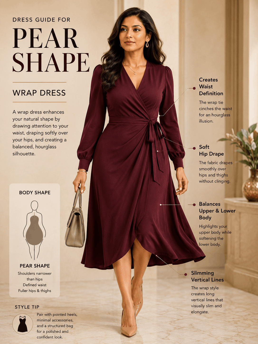 Wrap Dress for Pear Shape