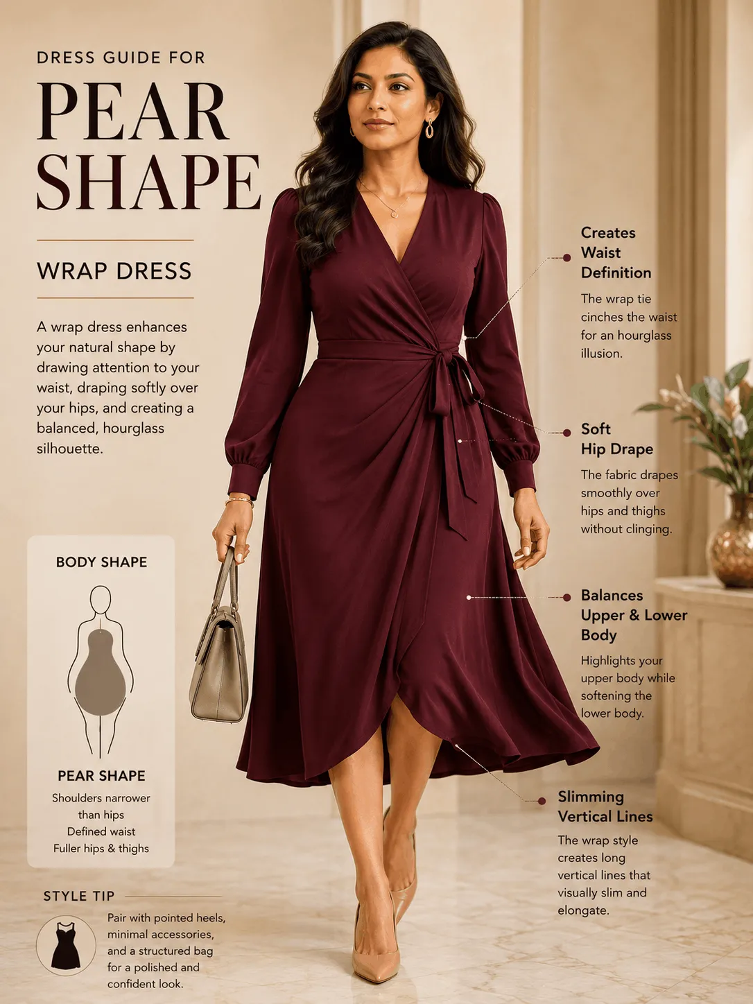 Wrap Dress for Pear Shape